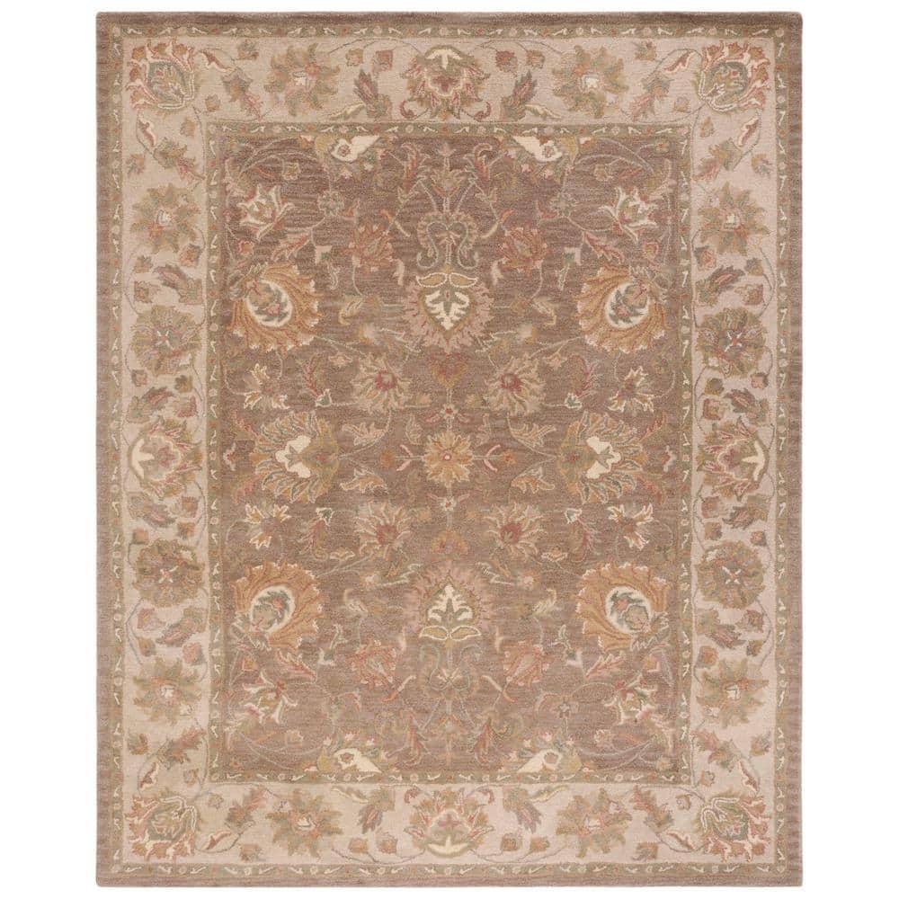 Heritage HG343 Handmade Area Rug - 6'x9' - Brown/Ivory - Safavieh