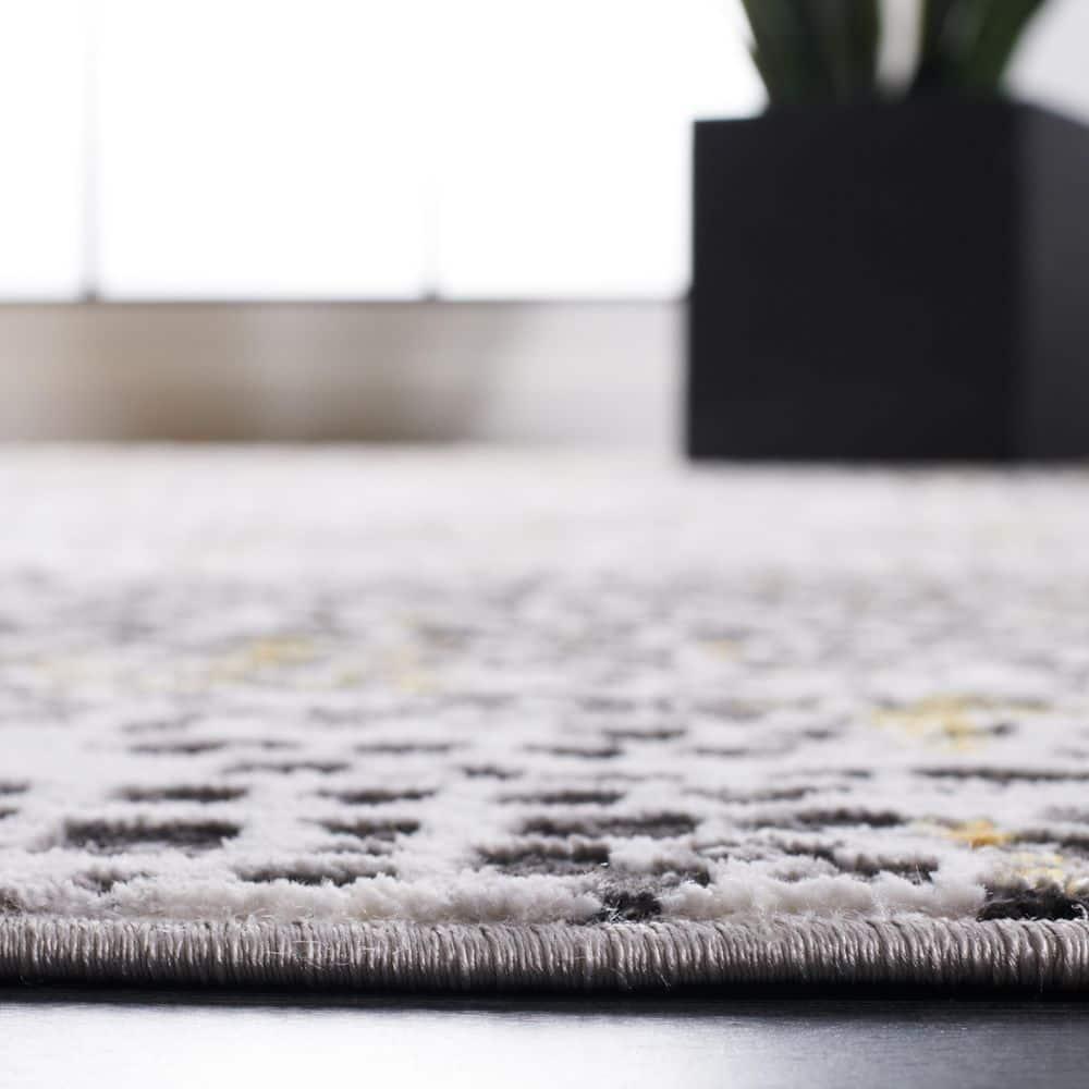 Amelia ALA254 Power Loomed Runner Rug - Charcoal/Gold - 2'x8' - Safavieh.