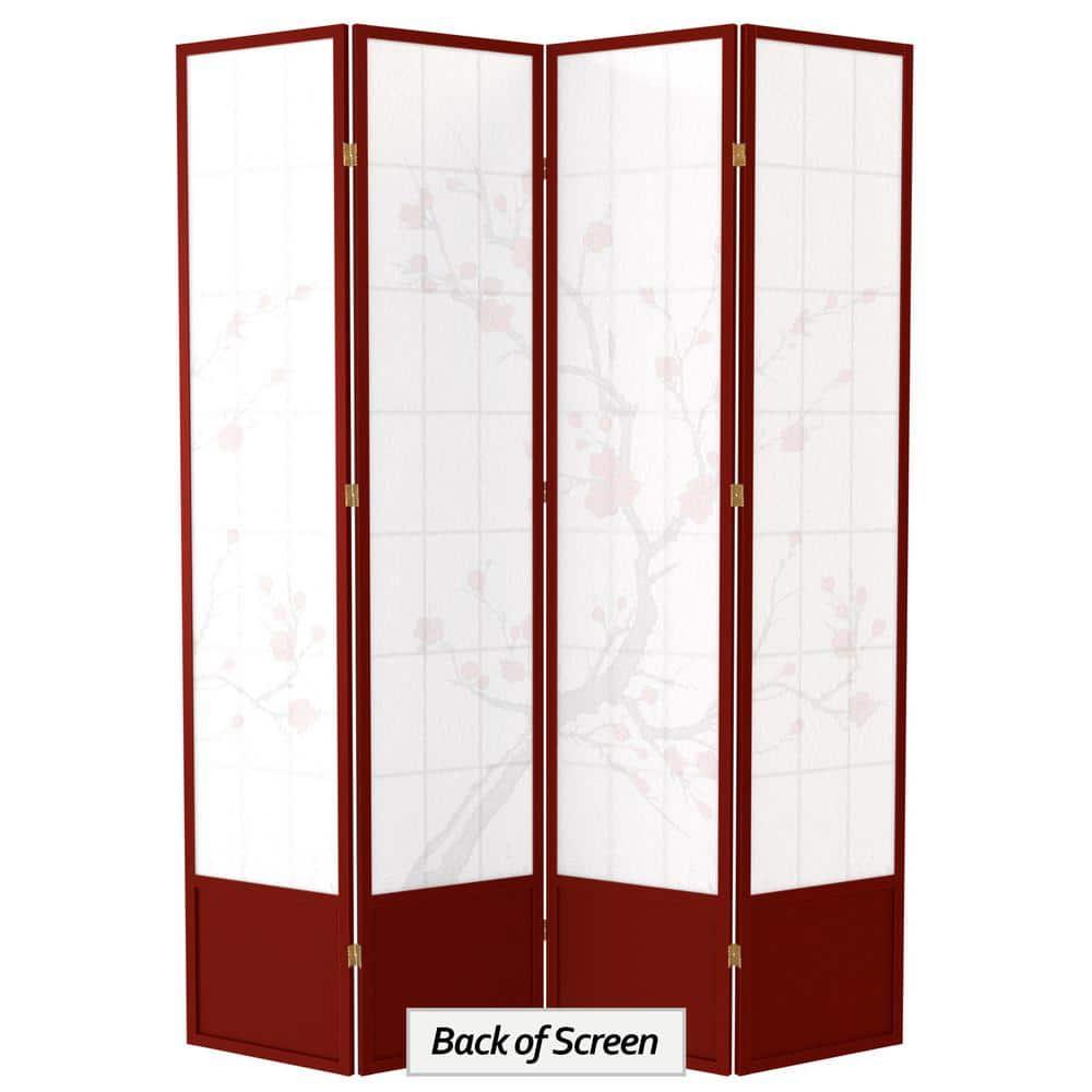 83.5" Cherry Blossom Shoji Room Divider