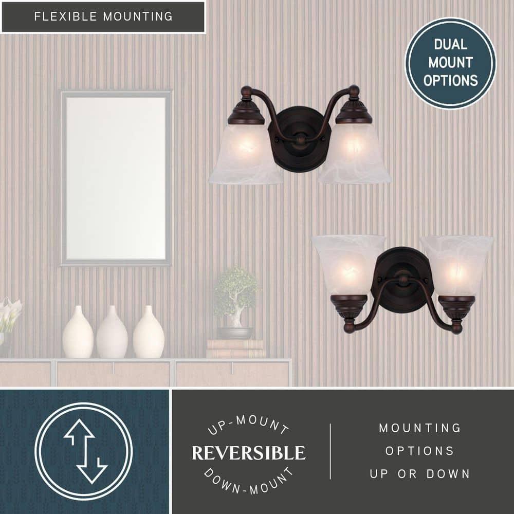 Vaxcel Standford 2 - Light Vanity in Oil Burnished Bronze