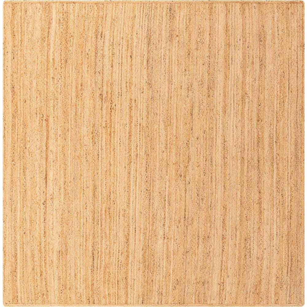 Unique Loom 10'x10' Braided Jute Dhaka Natural Indoor Area Rug
