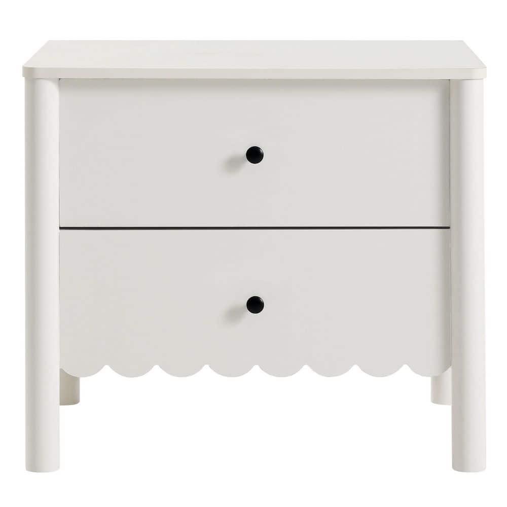 Modway Emmeline Scalloped 2-Drawer Nightstand