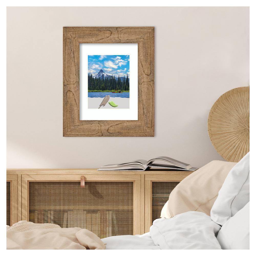 Amanti Art Owl Brown Wood Picture Frame Opening Size 11x14 in. (Matted To 8x10 in.)