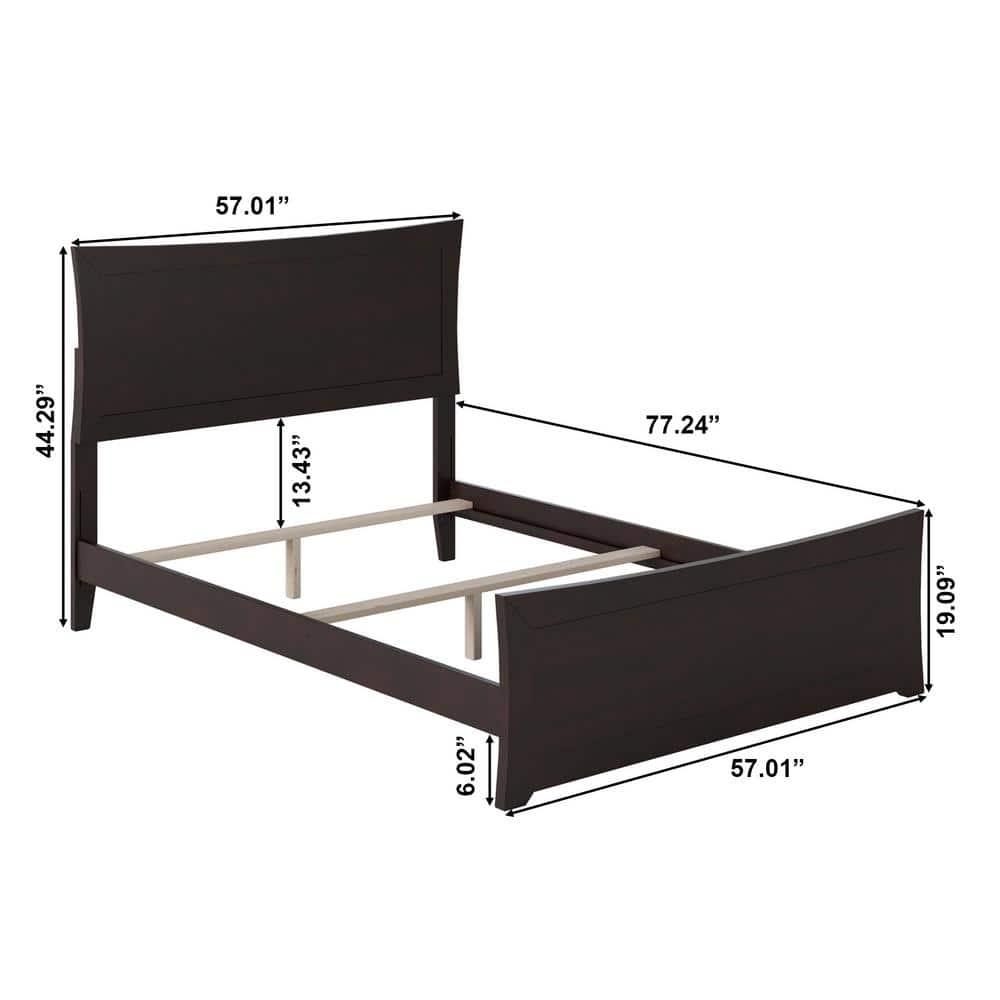 Metro Low Profile Solid Wood Platform Bed with Matching Footboard