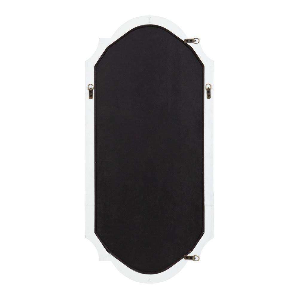Kate and Laurel Fairbourne Scalloped MDF Full Length Mirror, 20x42, White