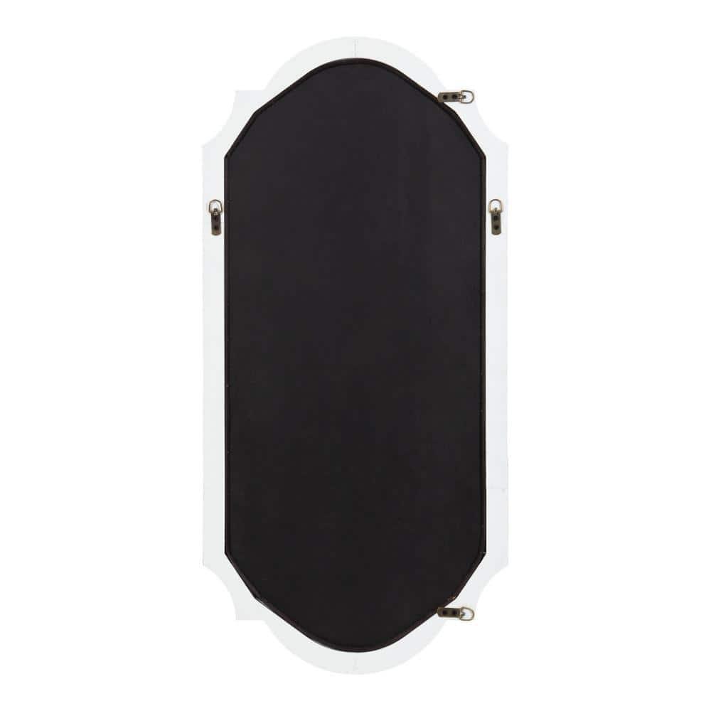 Kate and Laurel Fairbourne Scalloped MDF Full Length Mirror, 20x42, White