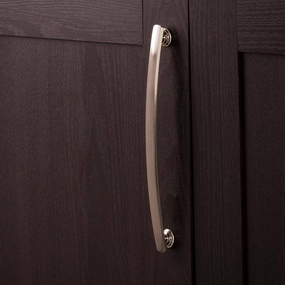 Hickory Hardware American Diner Collection Pull - 8-13/16" Center to Center Cabinet Pull Satin Nickel - Transitional, Traditional Hardware for Drawers & Cabinets (Set of 5)