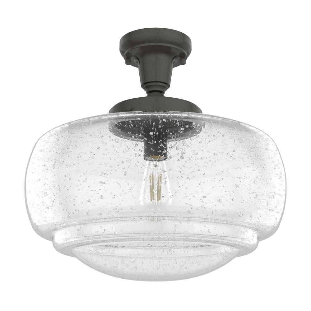 Hunter Fan Saddle Creek 1 - Light Single Schoolhouse Pendant with Glass