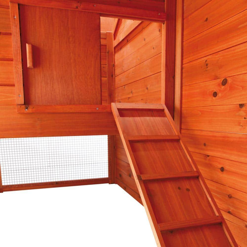 TRIXIE TRIXIE 2-Story Weatherproof Outdoor Chicken Coop, 2 Nesting Boxes, Fits 2 Std Chickens or 4 Bantams