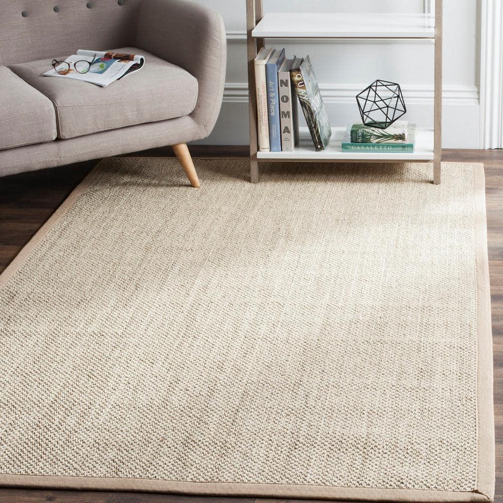 Natural Fiber NF143 Power Loomed Indoor Area Rug - Marble/Linen - 5'x8' - Safavieh