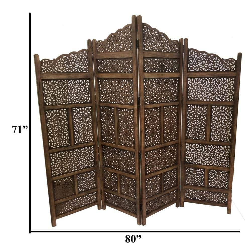 Lark Manor™ Guimond 80'' W x 71'' H 4 - Panel Folding Room Divider