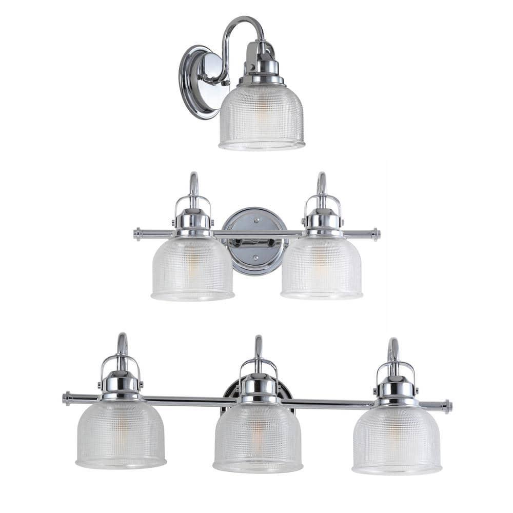 17.25" Metal/Glass Vanity Wall Light, ETL Listed, Bright Bathroom Fixture - JONATHAN Y