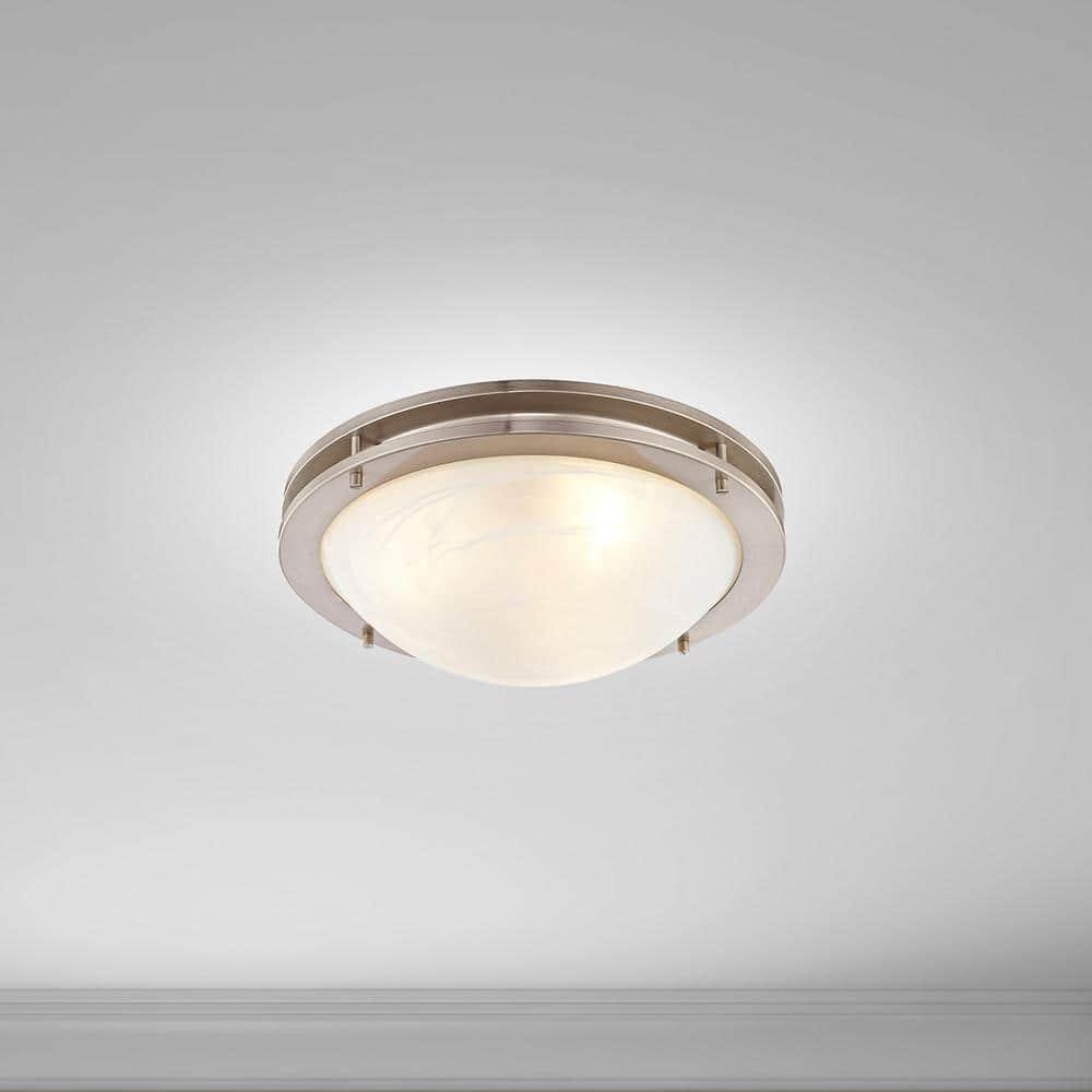 Livex Lighting Ariel 3 - Light Flush Mount in  Brushed Nickel
