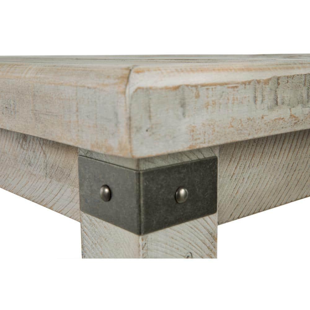 Carynhurst Rectangular End Table White - Signature Design by Ashley: Farmhouse Style, Distressed Finish, Storage Shelf