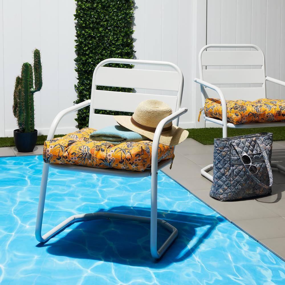 Vera Bradley Vera Bradley by Classic Accessories Water-Resistant Patio Chair Cushions (Set of 2)