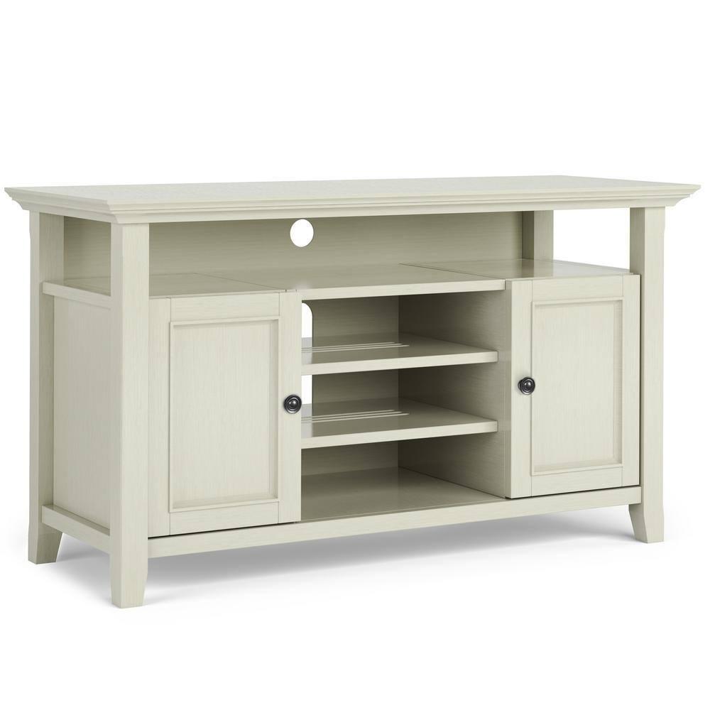 Simpli Home Amherst 54"W Solid Wood TV Stand for TVs up to 60" with Adjustable Shelves