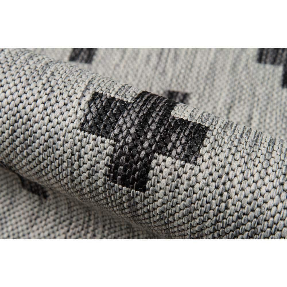 Umbria Polypropylene Gray/Black Rug