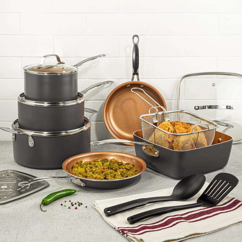 14-Piece Aluminum Ti-Ceramic Nonstick Cookware Set