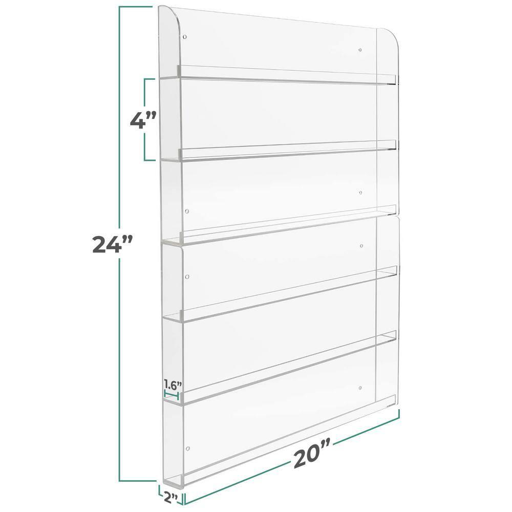 Sorbus Sorbus 6-Tier Acrylic Nail Polish Wall Rack Display