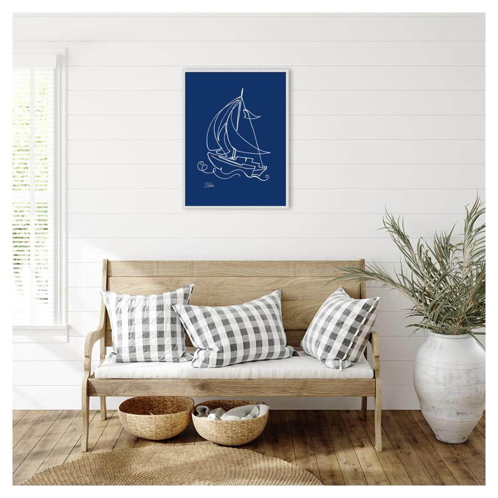 Amanti Art Little Sail On Blue by Patricia Pinto Canvas Wall Art Print Framed 23 x 30-in.
