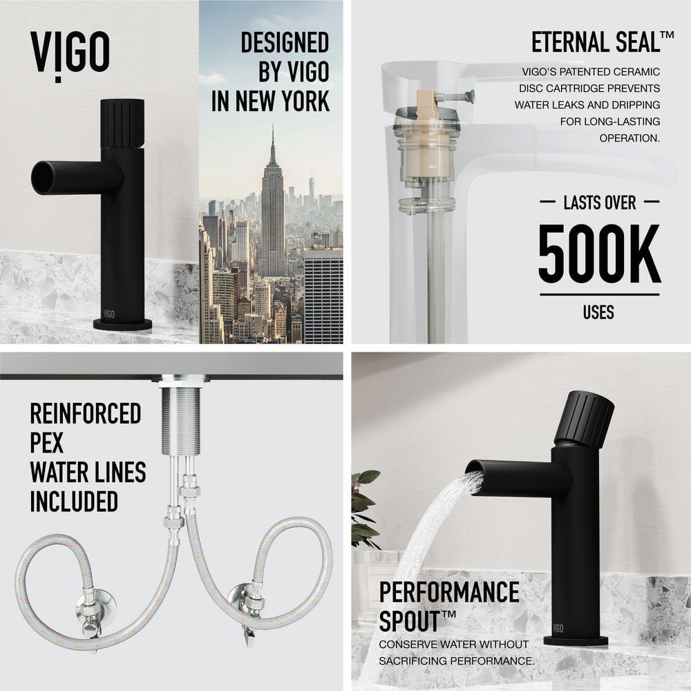 Ashford 8" H Single Handle Single Hole Bathroom Faucet
