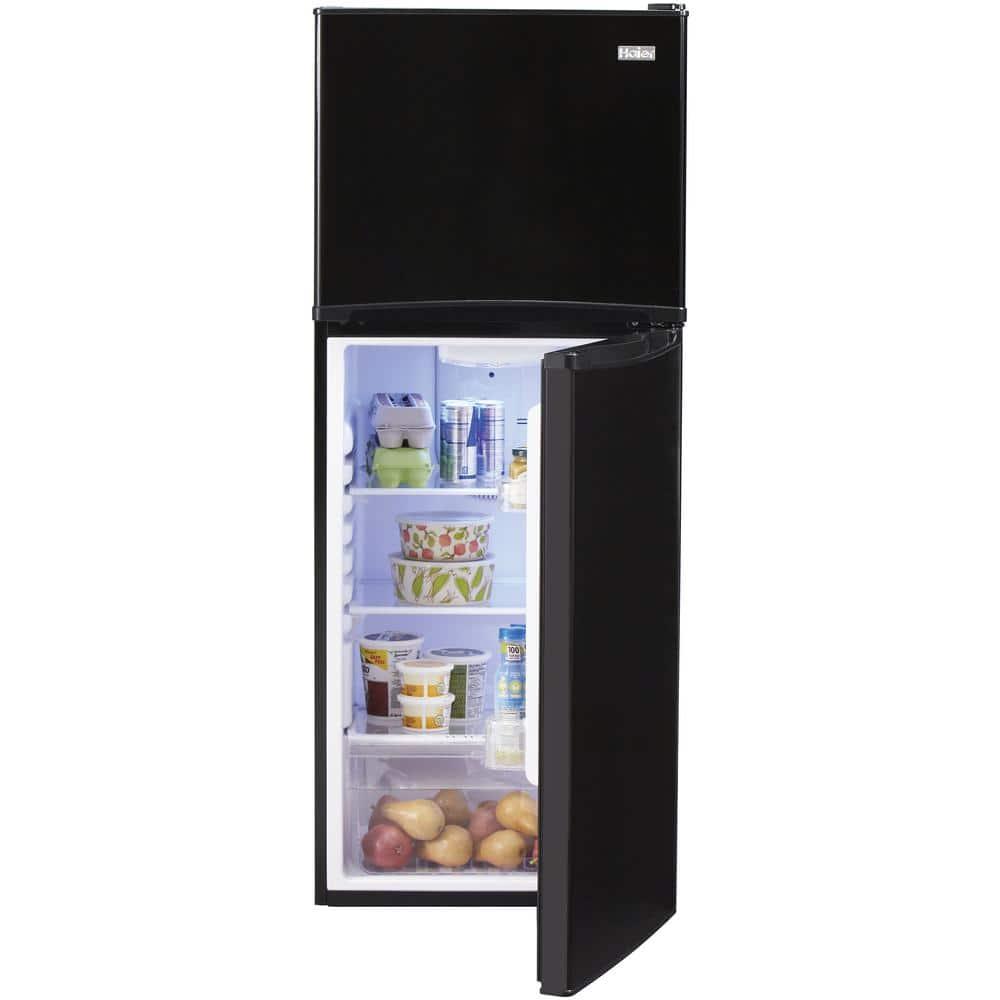 Haier Haier 24" 9.8 Cubic Feet Smudge-Resistant Top Freezer Refrigerator HA10TG21SB