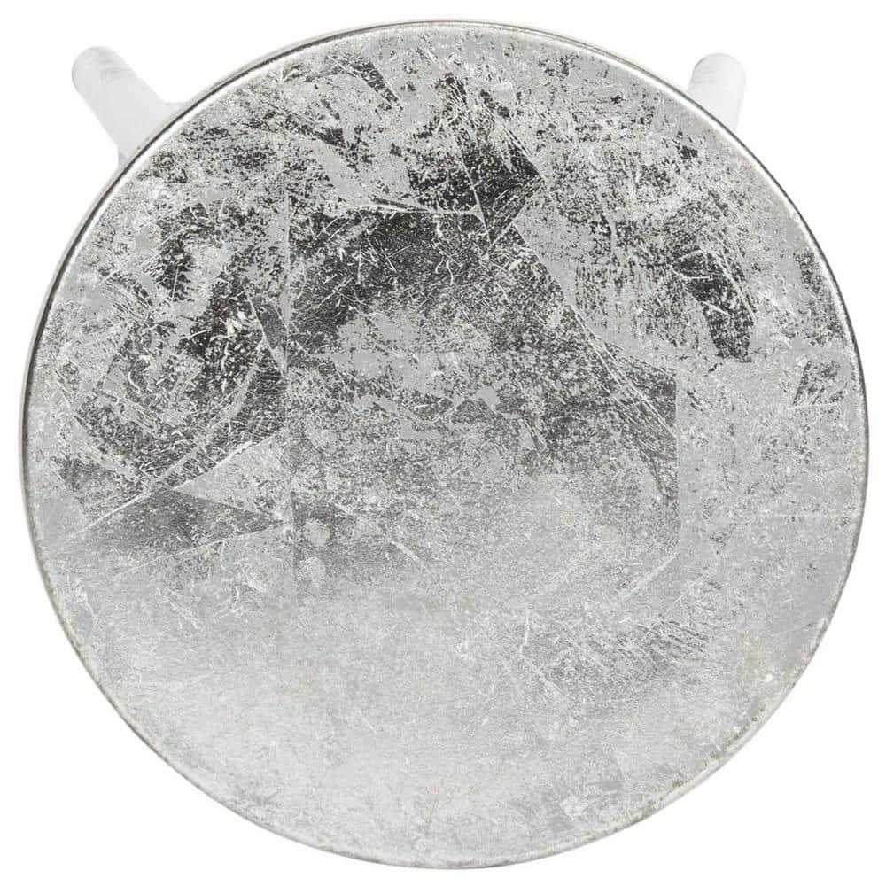 Kenzie Silver Dipped Counter Stool - FOX3211 - White/Silver - Safavieh Couture