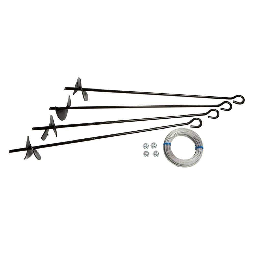 ShelterLogic Arrow AK4 Earth Anchor Auger & Cable Kit for Storage Sheds