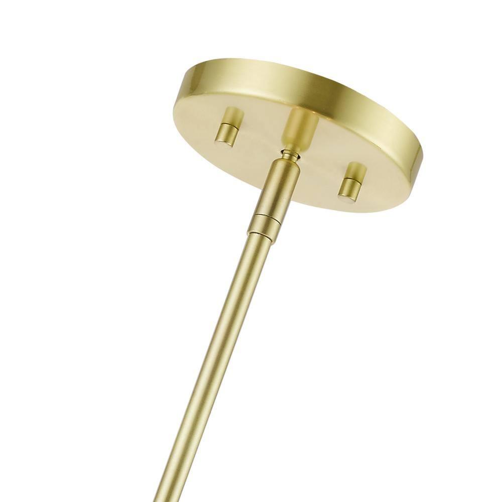 Livex Lighting Venlo 4 - Light Pendant in  Satin Brass/Shiny White