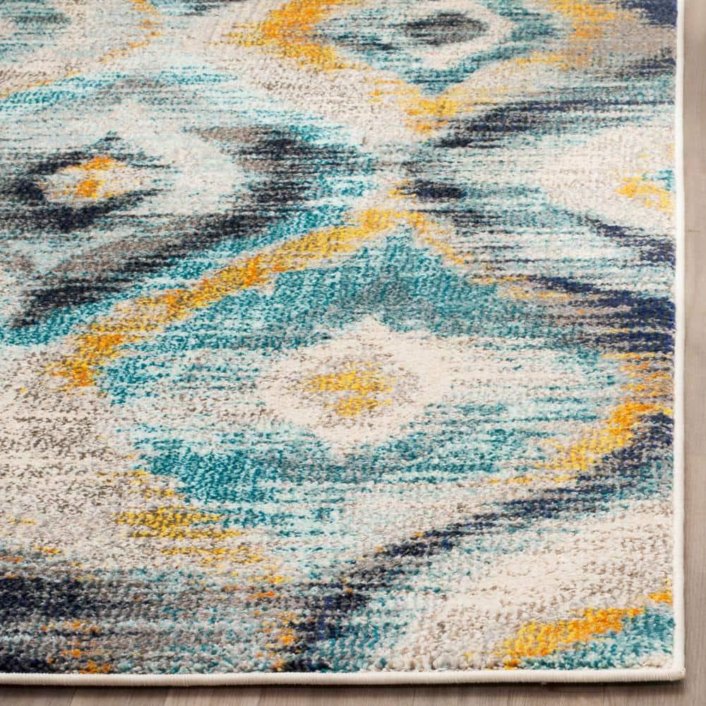 Monaco MNC242 Power Loomed Indoor Accent Rug - Blue/Multi - 3'x5' - Safavieh.