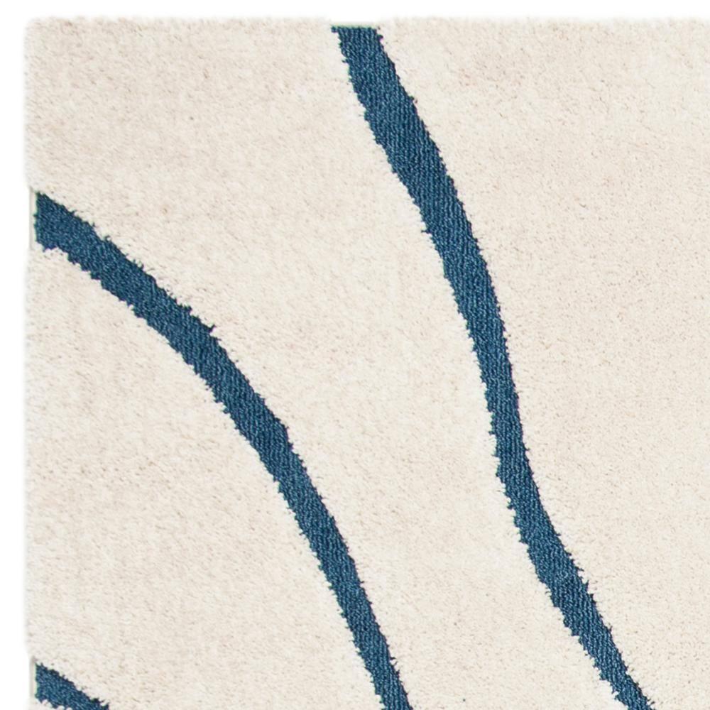 Florida Shag SG472 Power Loomed Indoor Area Rug - Cream/Blue - 8'x10' - Safavieh