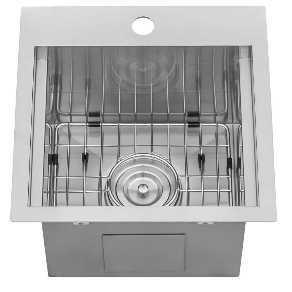 Ruvati Workstation Drop-in Topmount Bar Prep RV Sink 16 Gauge Stainless Steel
