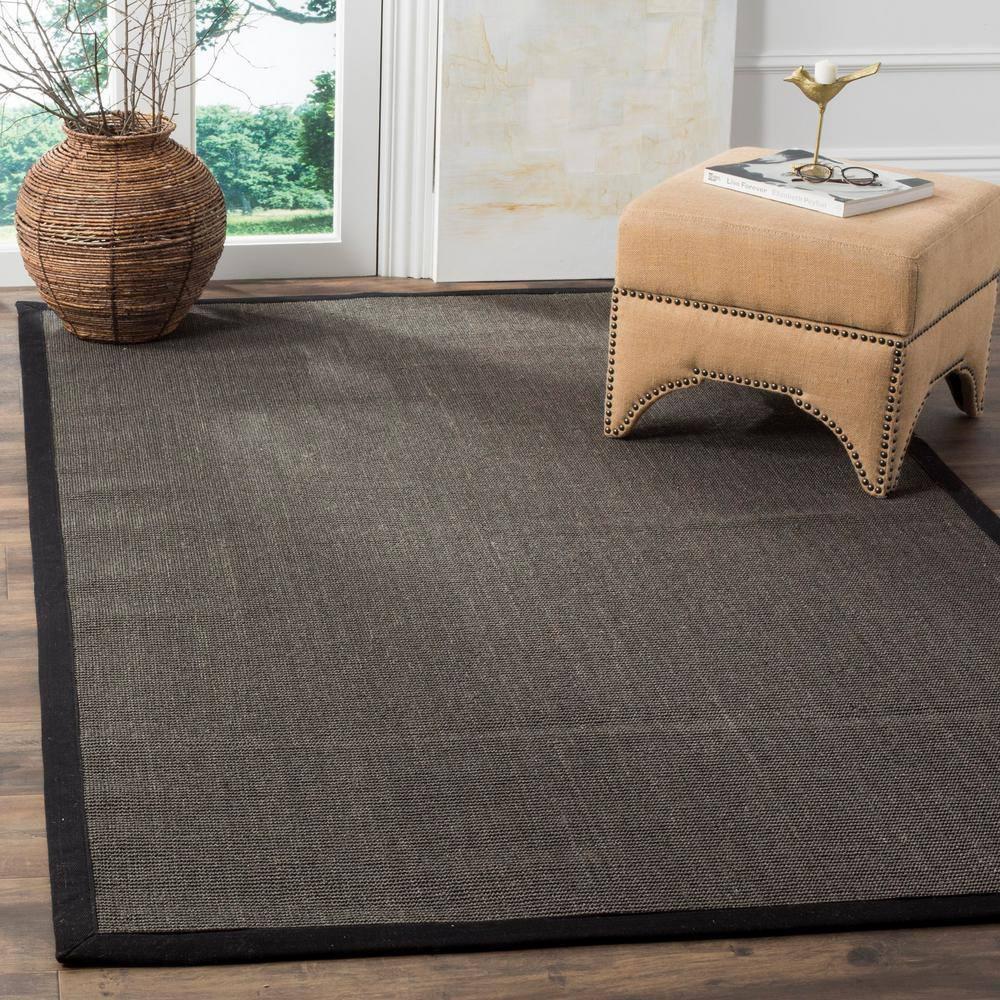 Natural Fiber NF441 Power Loomed Indoor Area Rug - Charcoal/Charcoal - 6'x9' - Safavieh.