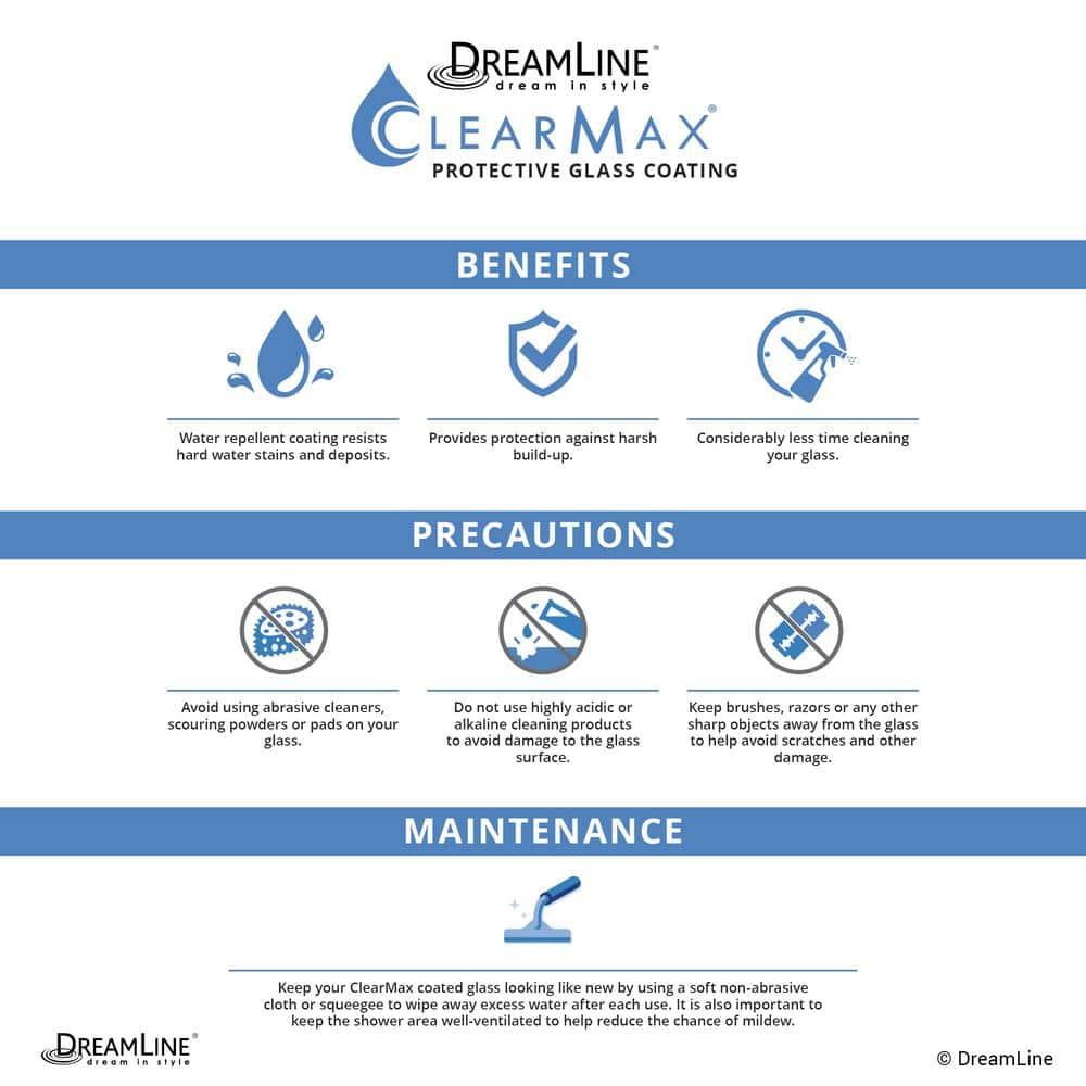 DreamLine Prism 34 1/8 in. x 72 in. Frameless Neo-Angle Pivot Shower Enclosure