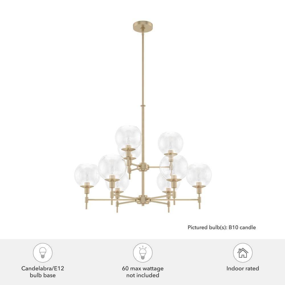 Xidane 9 Light 2-Tier Sputnik Modern Linear Chandelier