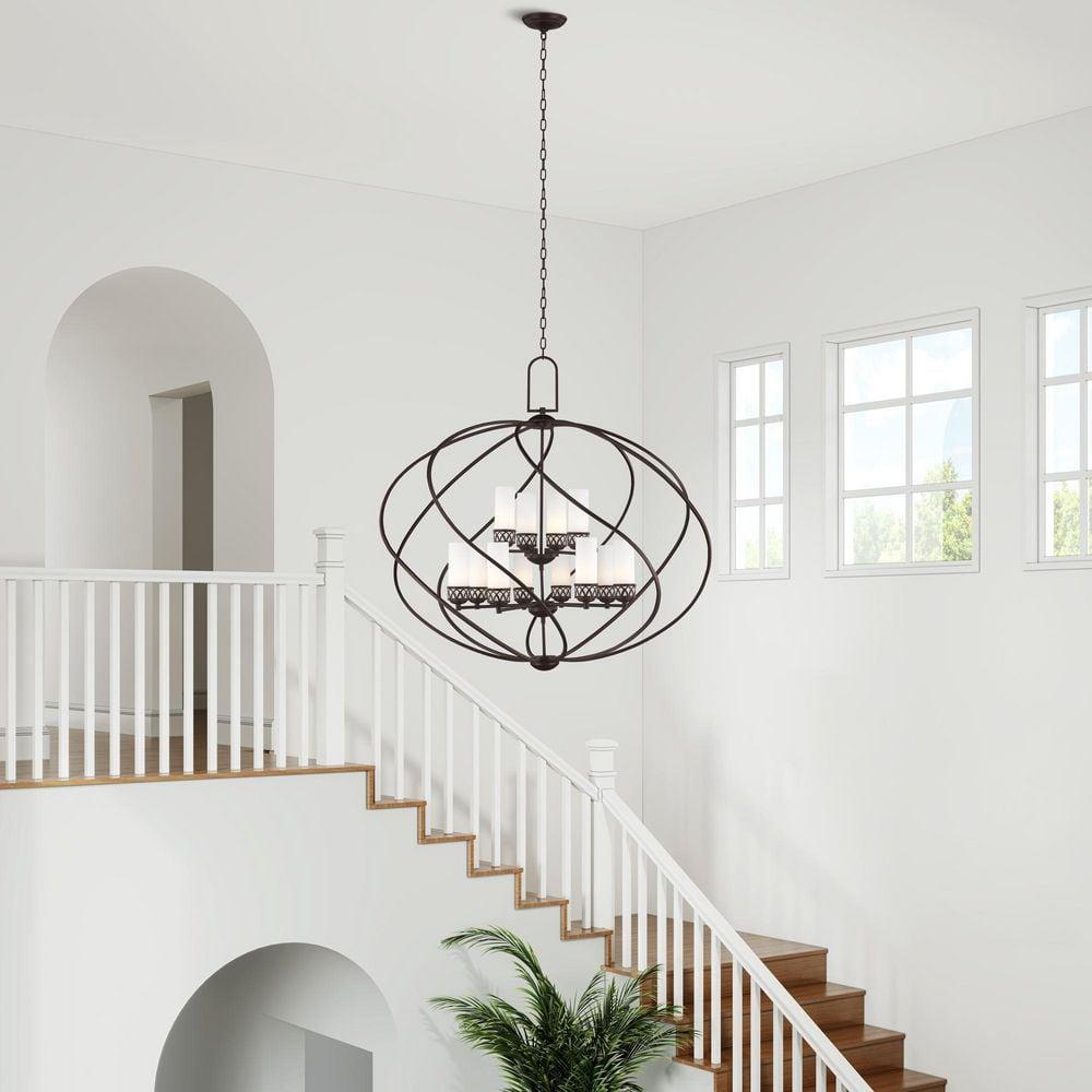 Livex Lighting 47199-67 Westfield 12-Light Foyer Chandelier, Olde Bronze