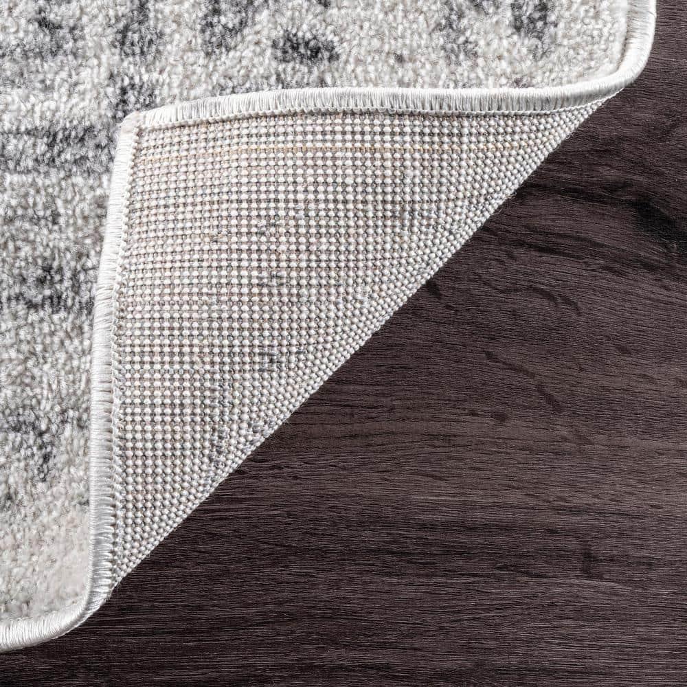 Nuloom Arlena Medallion 2x12 Runner Indoor Area Rug for Living Room Bedroom Dining Room Entryway Hallway Kitchen, Grey/Ivory
