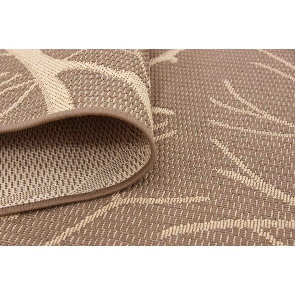 Unique Loom Outdoor Botanical Collection Area Rug - Branch (7' 1" x 10' Rectangle Brown/Beige)