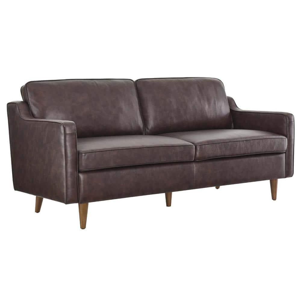 Modway Impart Mid-century Modern Top-grain Leather Sofa