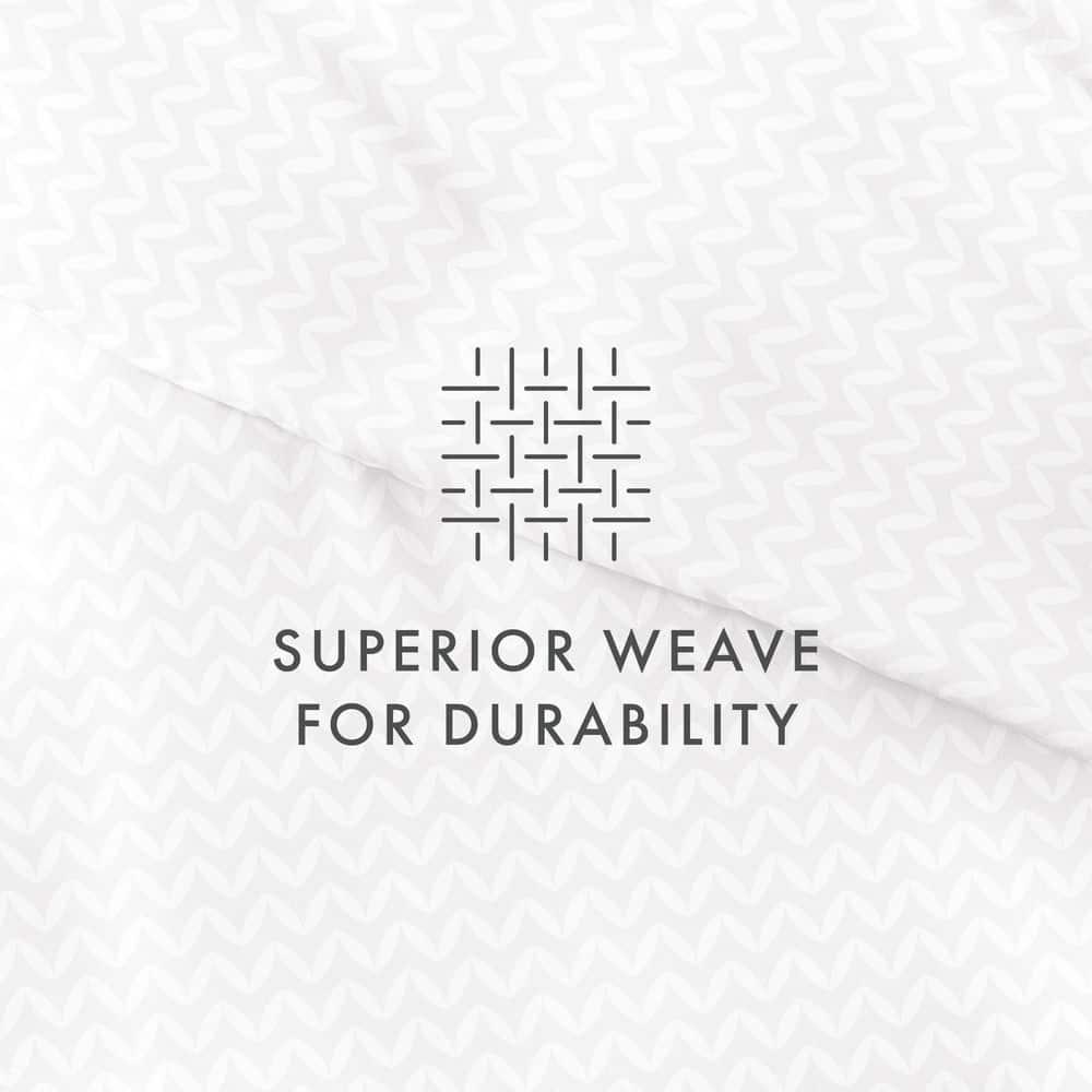 Simply Soft™ Puffed Chevron Pattern Duvet Cover Set