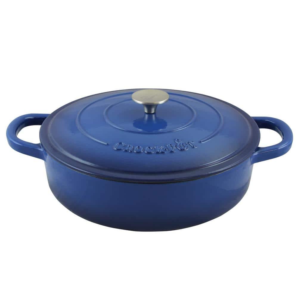 Crock-pot Crock-pot Artisan 5 qt. Non-Stick Cast Iron Round Braiser with Lid