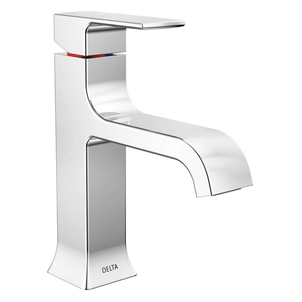 Velum Single Hole Curved Bathroom Faucet with Drain Assembly, Single Handle Bathroom Sink Faucet