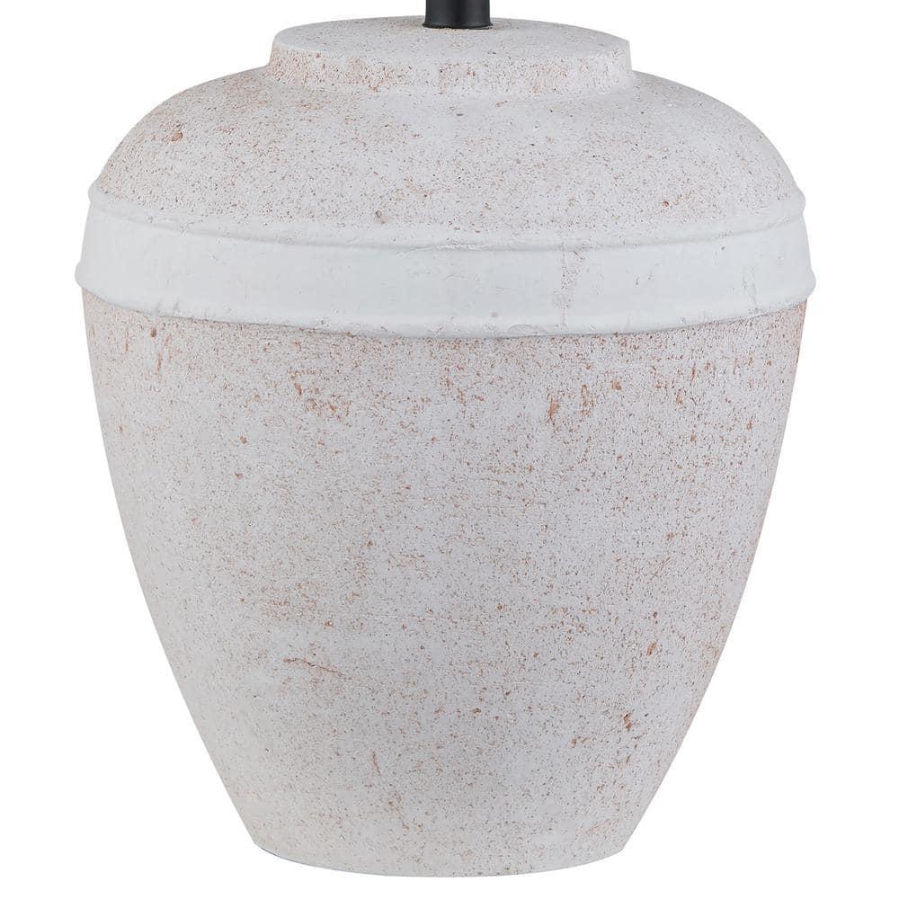 Evelyn&Zoe Chiara 22.5" Modern Ceramic Table Lamp with White Cone Fabric Shade
