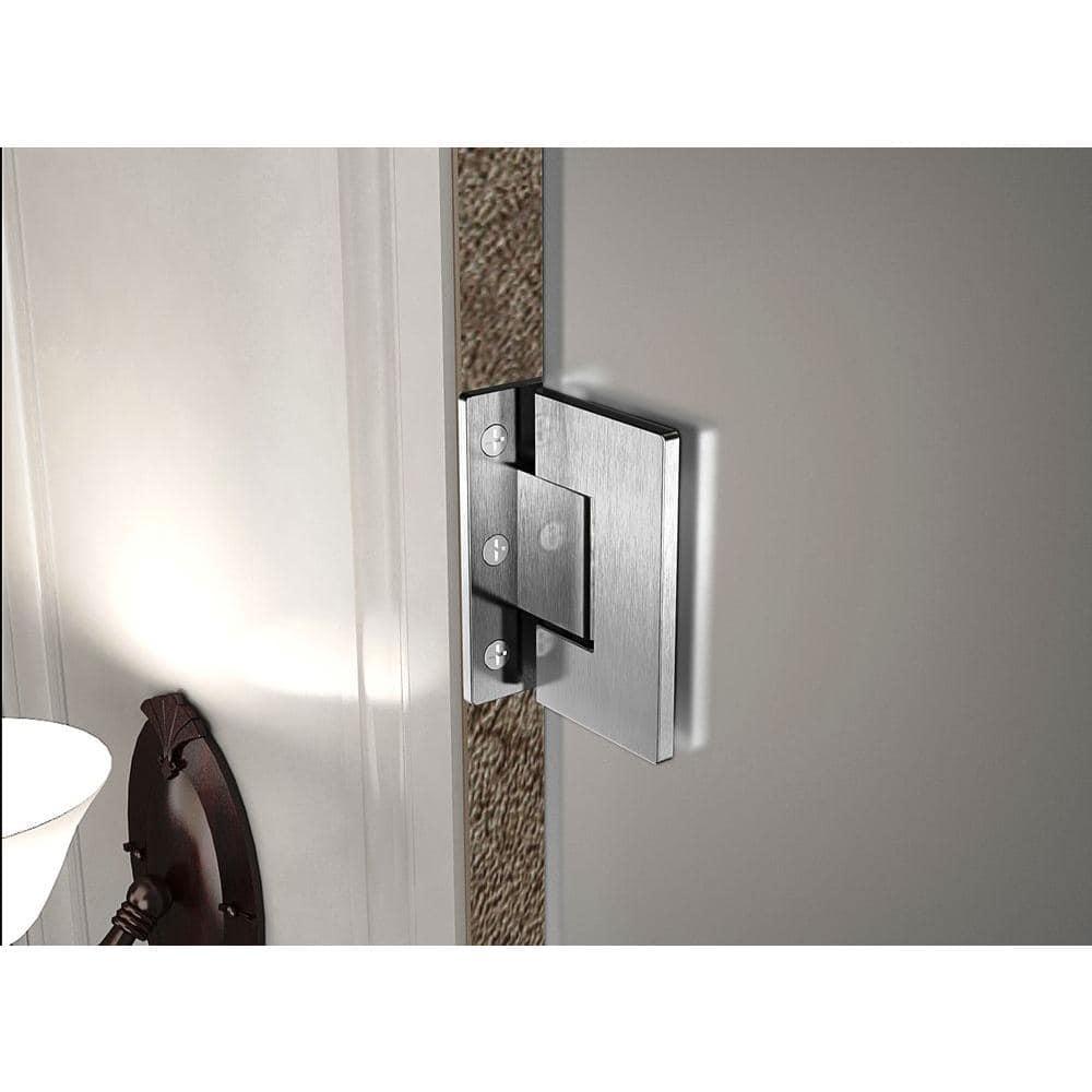 Nautis GS 48" x 72" Hinged Completely Frameless Shower Door with Shelves