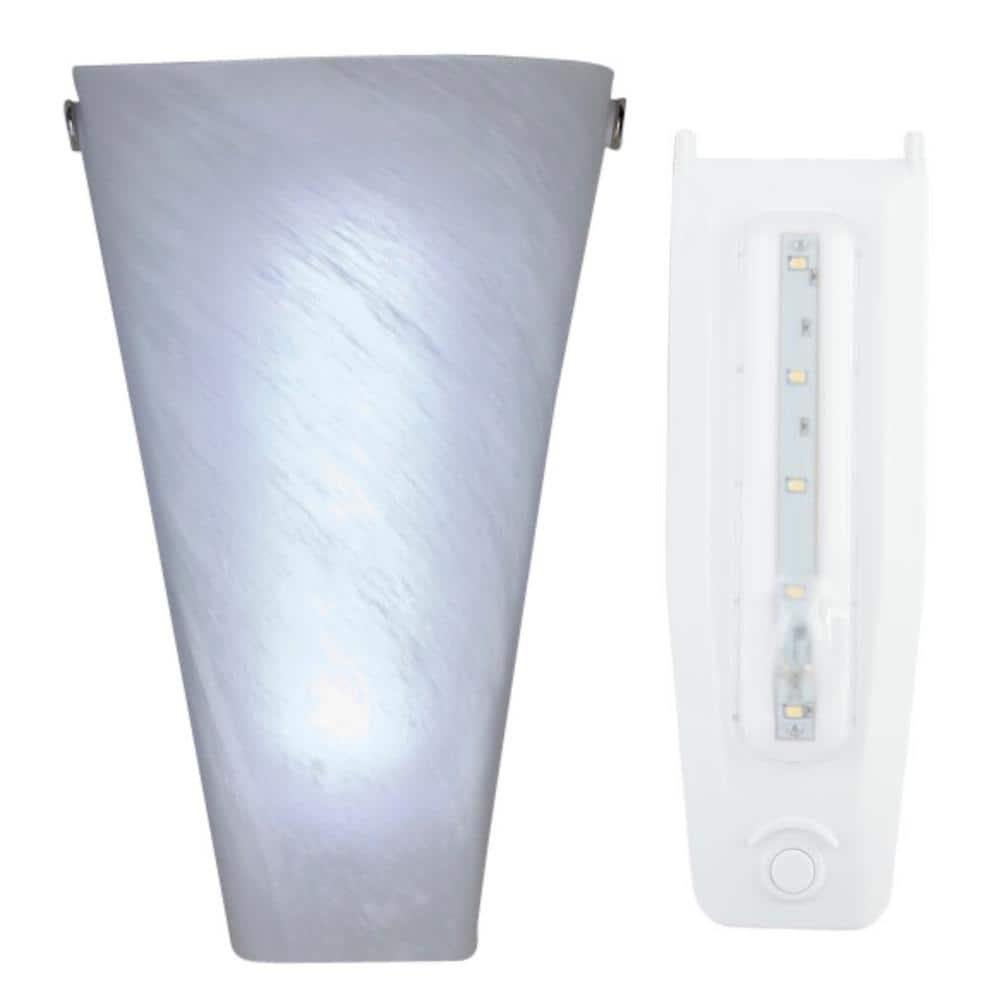 Frosted Marble Glass Conical Sconce