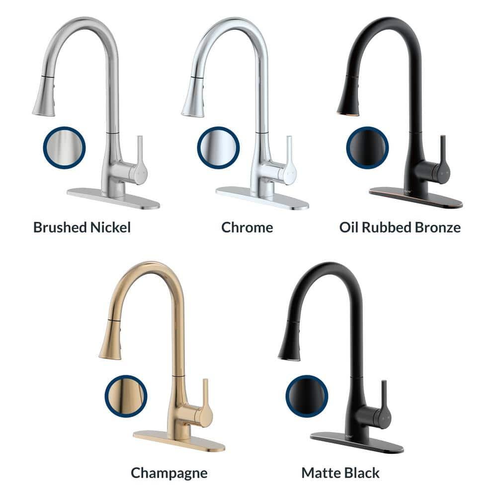 Brushed Nickel Single-Handle Pull-Down Kitchen Faucet with Touchless Activation