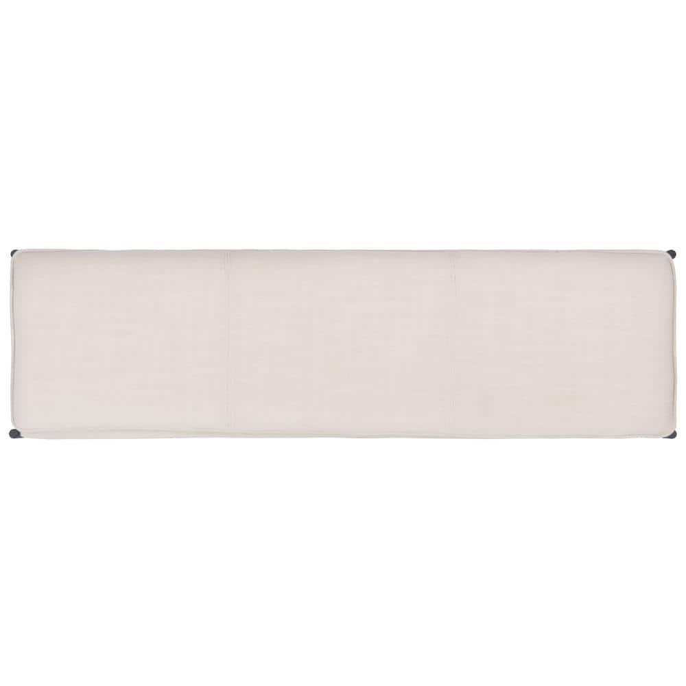 SAFAVIEH Kara Cushioned X Bench Light Beige / Black