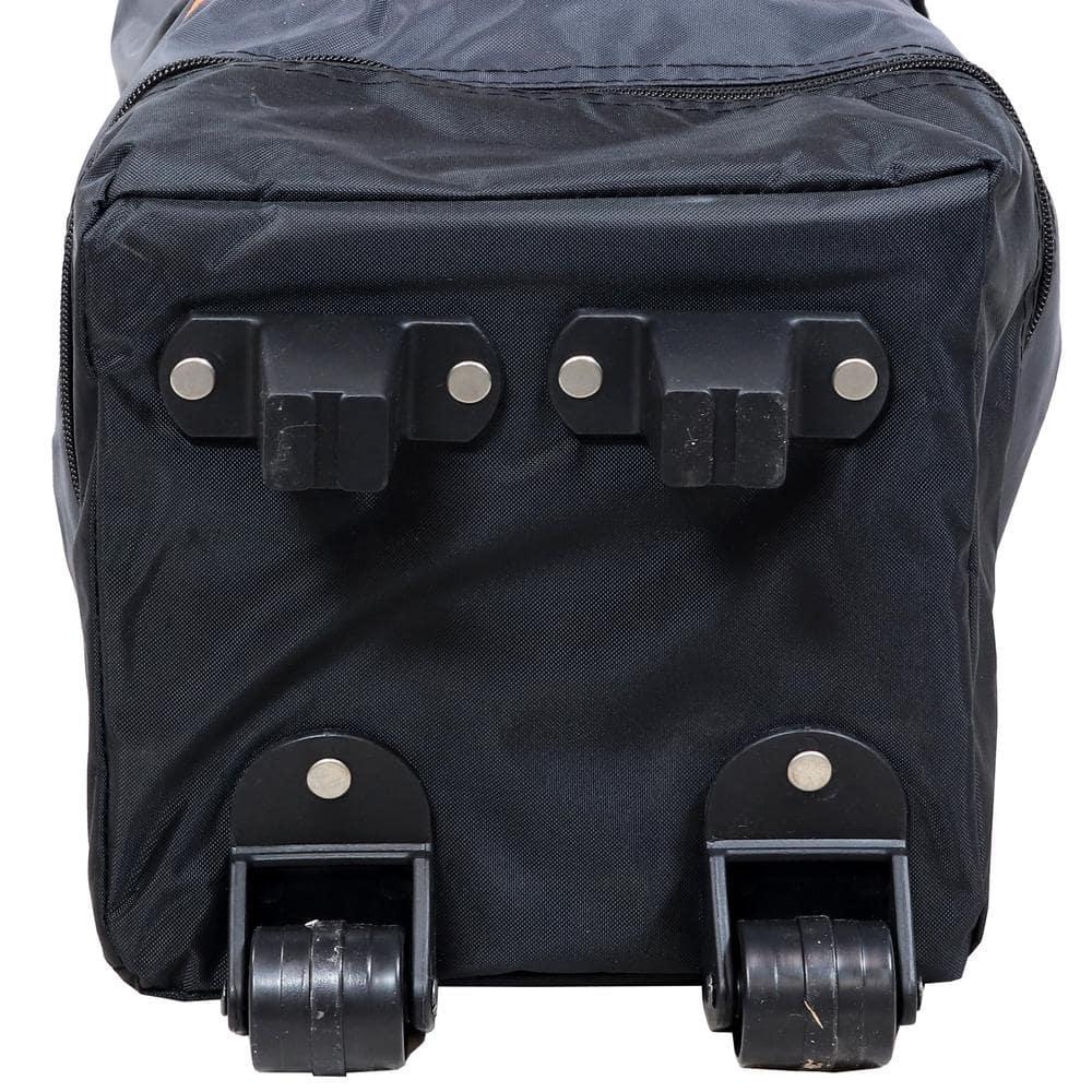 Sunnydaze Premium Pop-Up Canopy Rolling Carrying Bag - 7.25" W x 54" L x 7.25" H - Black