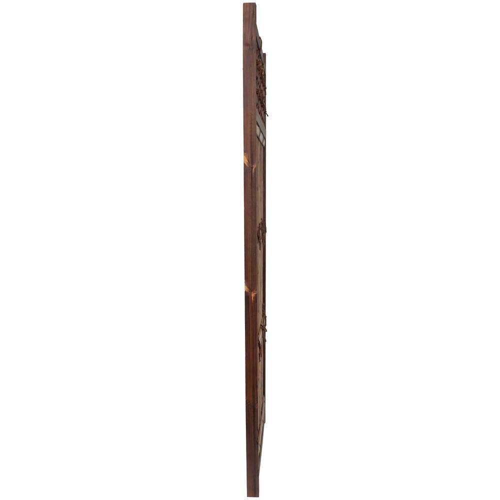 Red Lantern 6 ft. x 3 ft. Kogeta Zen Garden Bamboo Fence Panel