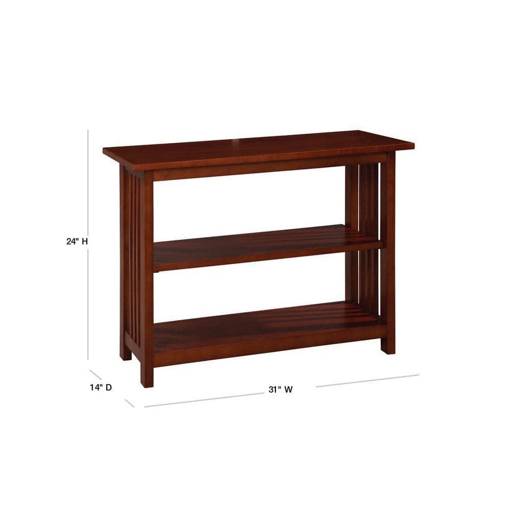 24" 2-shelf Bookshelf Wood Cherry - Alaterre Furniture: Mid-Century Modern, Stained Finish, Fixed Shelves